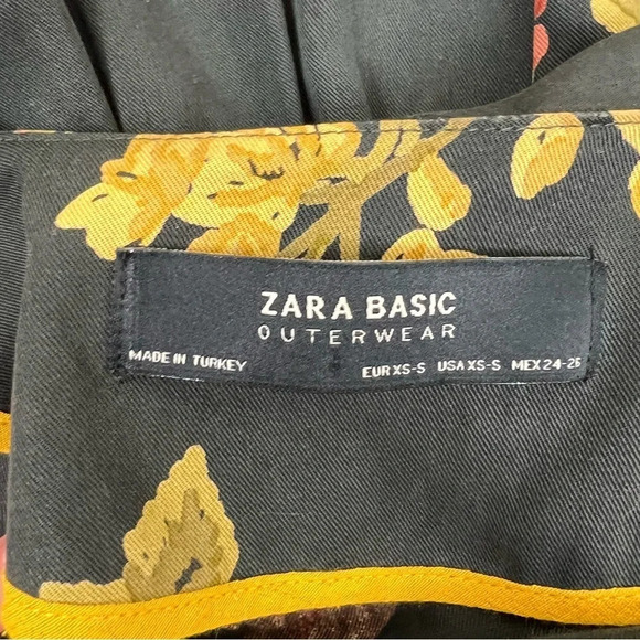 Zara Floral Open Front Blazer Jacket Size XS S - Picture 4 of 6